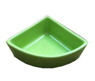 Pet Supplies One Little Ceramic Feeding Pot Anti-splash Food Bowl For Squirrel Hedgehog Hamster 10.5x7.5x4CM(Green)