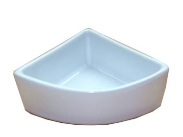 Pet Supplies One Little Ceramic Feeding Pot Anti-splash Food Bowl For Squirrel Hedgehog Hamster 10.5x7.5x4CM(White)