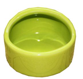 Pet Supplies One Ceramic Feeding Pot Anti-splash Food Bowl Water Box For Squirrel Hedgehog Hamster 7.5x5.5CM(Green)