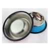 Little Stainless Steel Bowl Set Feeding Pot/Pet Bowl/Dog Bowl/Cat Bowl For Food & Water M Size (Red)