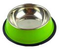 Little Stainless Steel Bowl Set Feeding Pot/Pet Bowl/Dog Bowl/Cat Bowl For Food & Water M Size (Green)