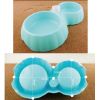 Automatic Add Water Double Pet Bowls Dog Bowls Cat Bowls Pet Supplies - Blue