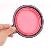 Portable Silicone Pets Bowls Dogs Cats Bowls Pet Supplies Dog Accessories- Pink