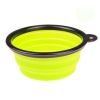 Portable Silicone Pets Bowls Dogs Cats Bowls Pet Supplies Dog Accessories- Green