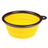 Portable Silicone Pets Bowls Dogs Cats Bowls Pet Supplies Dog Accessories-Yellow