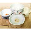 Porcelain Pets Puppy Food Water Bowls Dogs Bowls Cats Pet Supplies - Bone