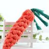 Dog Molar Toys Creative Pet Knot Rope Ball Chew Toy-Carrot