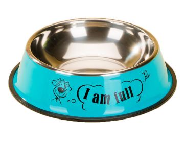 Dog Bowl Single Bowl Cat bowl Stainless Steel Dog Bowls Cat Food Bowls Blue
