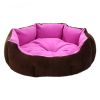 Stylish Pet Bed Pet House Detachable Doghouse Kennel for Small Pets Purple+Brown
