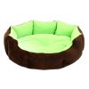 Stylish Pet Bed Pet House Detachable Doghouse Kennel for Small Pets Green+Brown