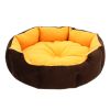 Stylish Pet Bed Pet House Detachable Doghouse Kennel for Small Pets Yellow+Brown