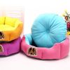 Stylish Pet Bed Pet House Detachable Doghouse Kennel for Small Pets Pink+Brown