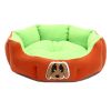 Detachable House Pet Mat Stylish Pet Bed Pet House Kennel Lovely Dog Orange