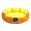 Detachable House Pet Mat Stylish Pet Bed Pet House Kennel Lovely Dog Yellow