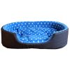 Detachable House Pet Mat Stylish Rectangle Pet Bed Pet House Kennel Dots Blue