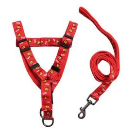 Durable Dog Collar Leash Strap Training Leash Rope Chest Strap For Puppy Pet(15LB), Red
