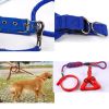 Durable Dog Collar Leash Strap Training Pet Leash Rope Chest Strap For Puppy Pet(12-25LB), Red Black