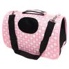 Portable Foldable Pet Carrier Cat  Bag Dog Carriers Tote Bags Outdoor, Pink