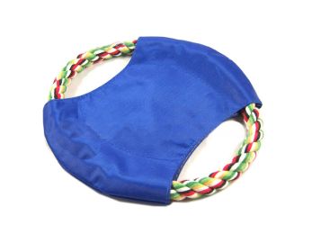 Dog Toy Pet Sport Canvas Flying Disc for Dogs , Diam 17cm(Random Color)