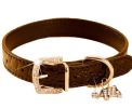 Rhinestone Pet Collars - Dog Leashes - Pet Supplies -- Black Marbling
