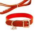 Rhinestone Pet Collars - Dog Leashes - Pet Supplies -- Red Marbling 1