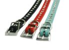 Adjustable Leather Rhinestones Studded Dog Collar Pet Collar(9~13 In, BLACK)