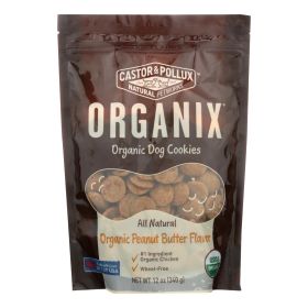 Castor and Pollux Organic Dog Cookies - Peanut Butter - Case of 8 - 12 oz.