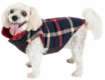 Pet Life  'Allegiance' Classical Plaided Insulated Dog Coat Jacket (Color: Khaki, size: small)