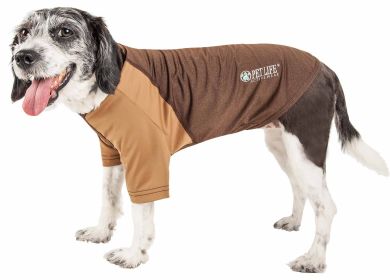 Pet Life  Active 'Hybreed' 4-Way Stretch Two-Toned Performance Dog T-Shirt (Color: Teal, size: small)