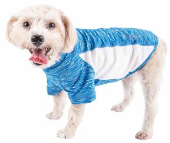 Pet Life  Active 'Warf Speed' Heathered Ultra-Stretch Sporty Performance Dog T-Shirt (Color: Black, size: small)