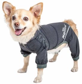 Dog Helios  'Namastail' Lightweight 4-Way Stretch Breathable Full Bodied Performance Yoga Dog Hoodie Tracksuit (Color: Black, size: small)